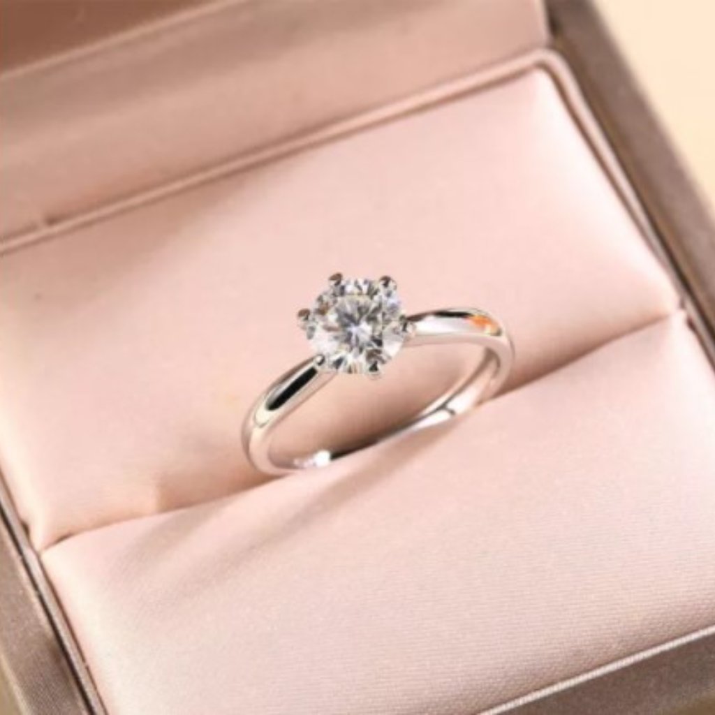 1 Ct Moissanite Natural White Vvsi -- Gorgeous Comes W Gra Certificate